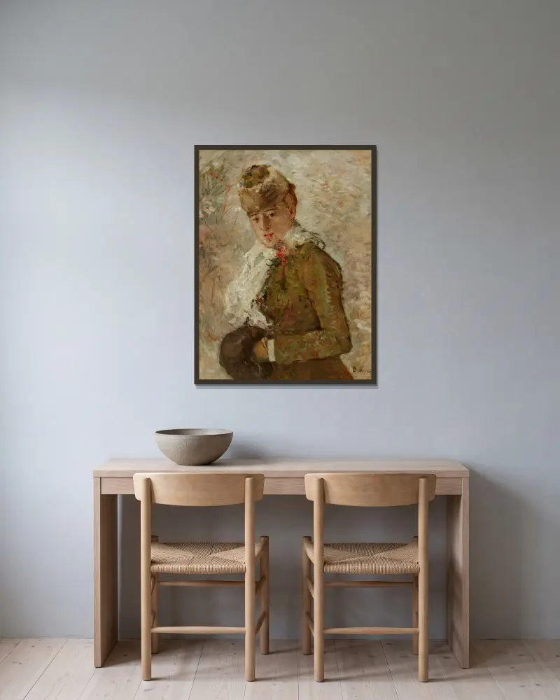 Winter av Berthe Morisot inramad på en vägg