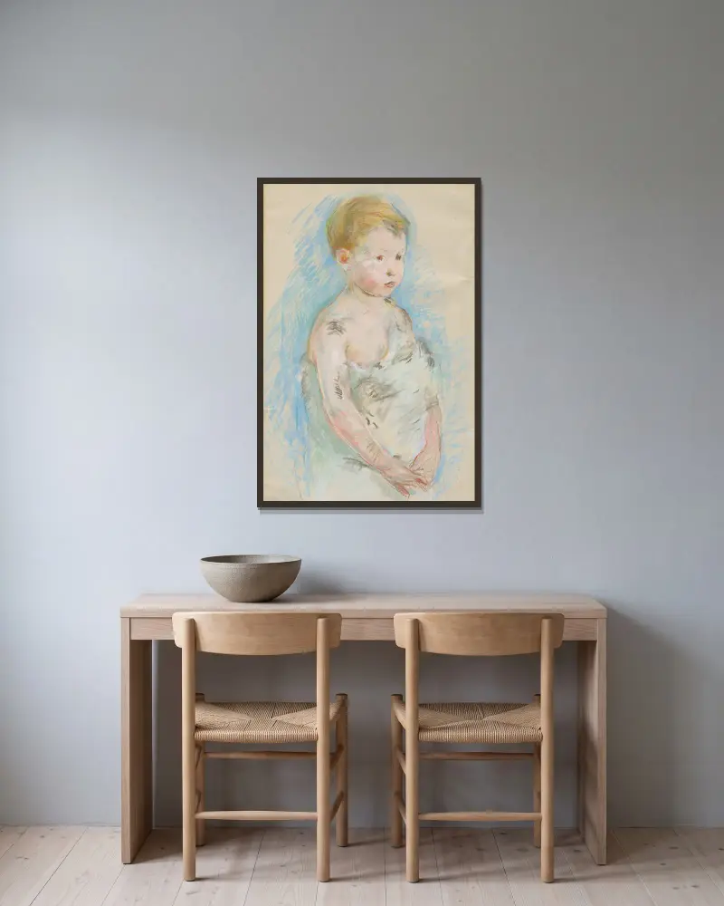 Young Saint John av Berthe Morisot inramad på en vägg