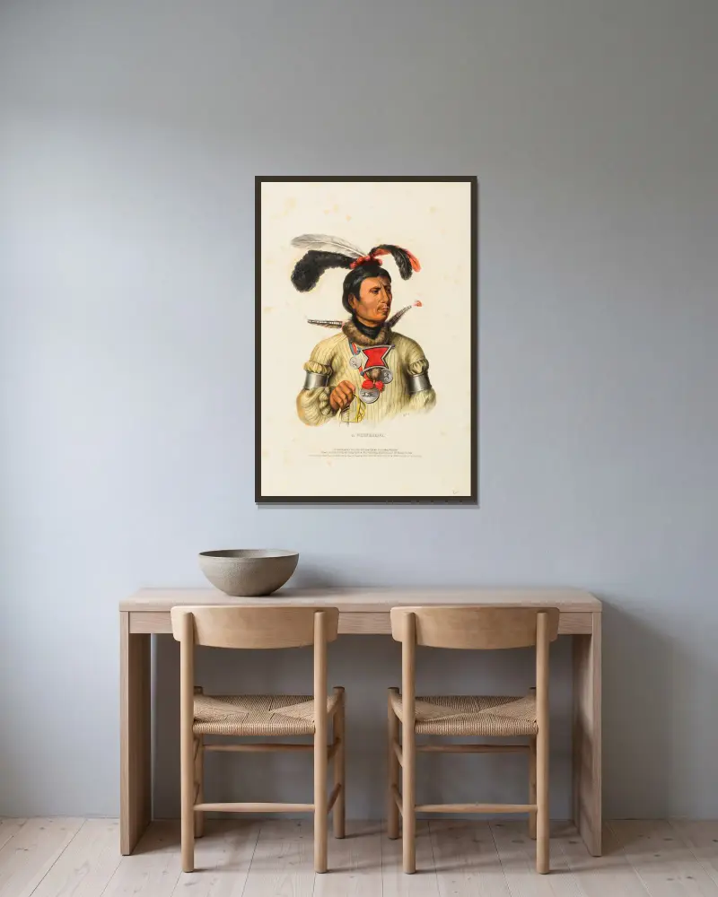 A Winnebago av Charles Bird King inramad på en vägg