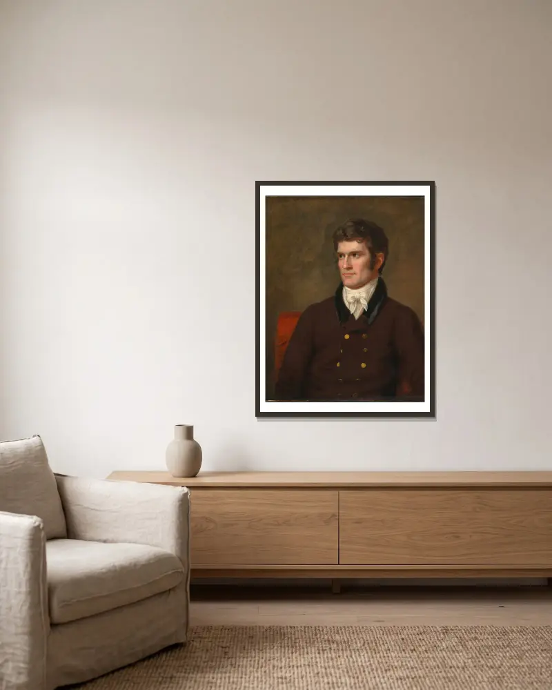 John Caldwell Calhoun av Charles Bird King inramad på en vägg