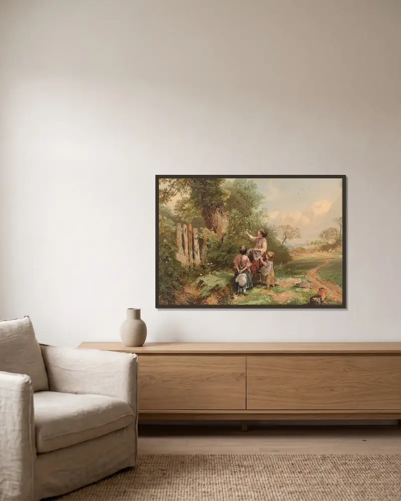 Summer av Myles Birket Foster inramad på en vägg