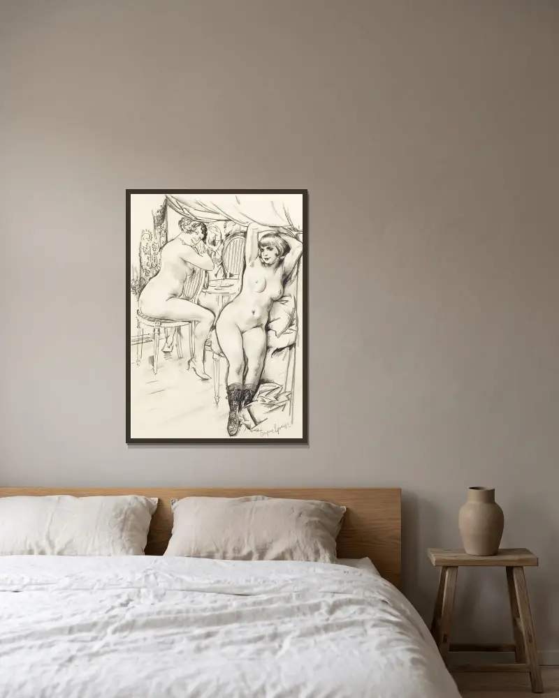 Prostitutky, Boris Grigoriev v rámu na stěně