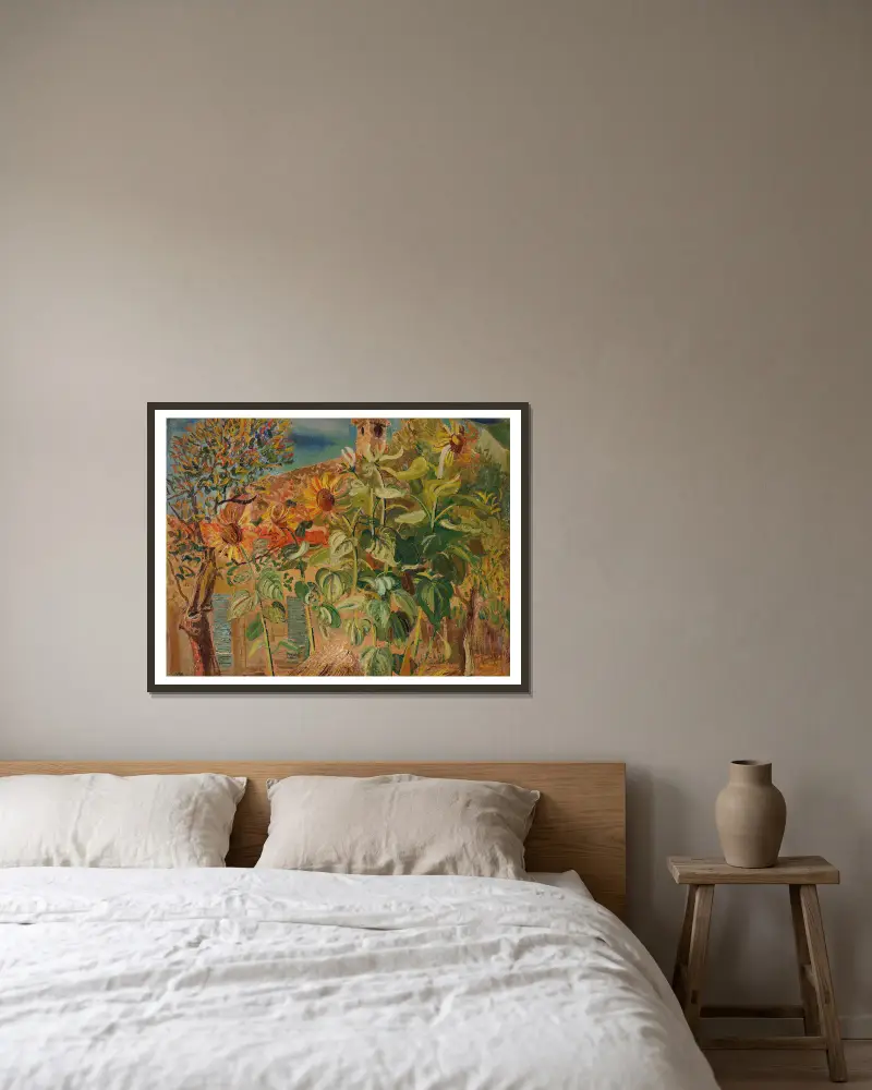 Slunečnice, Boris Grigoriev v rámu na stěně