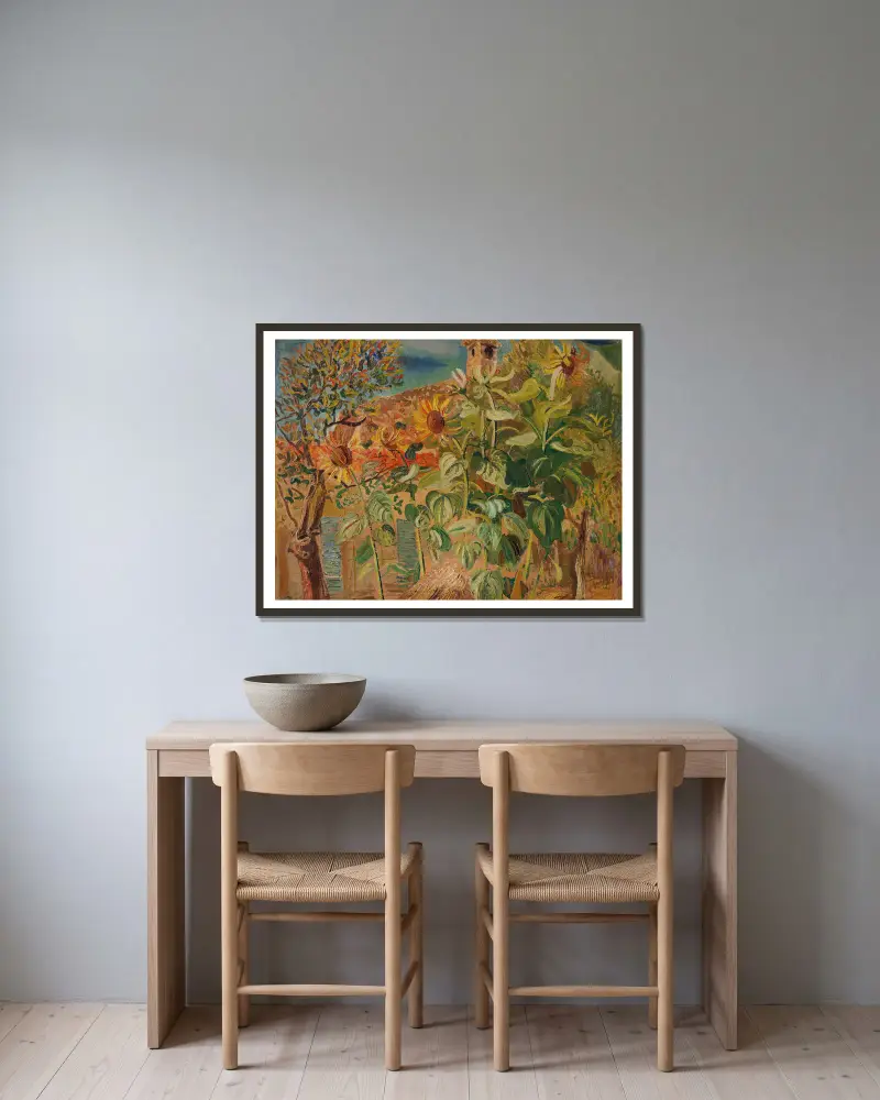 Slunečnice, Boris Grigoriev v rámu na stěně