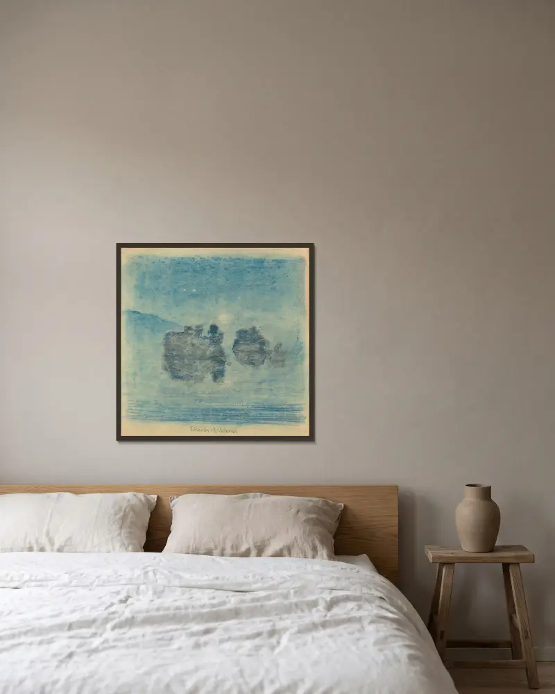 Inseln der Siege von Arthur Bowen Davies gerahmt an einer Wand