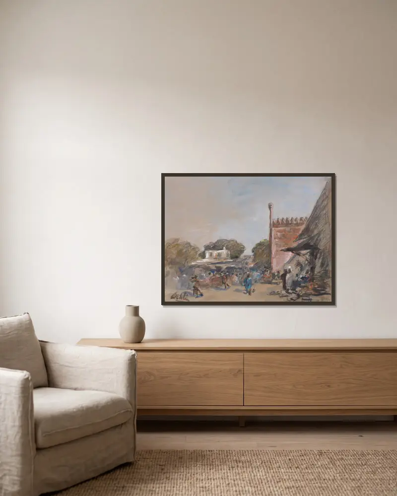 Delhi von Hercules Brabazon Brabazon gerahmt an einer Wand