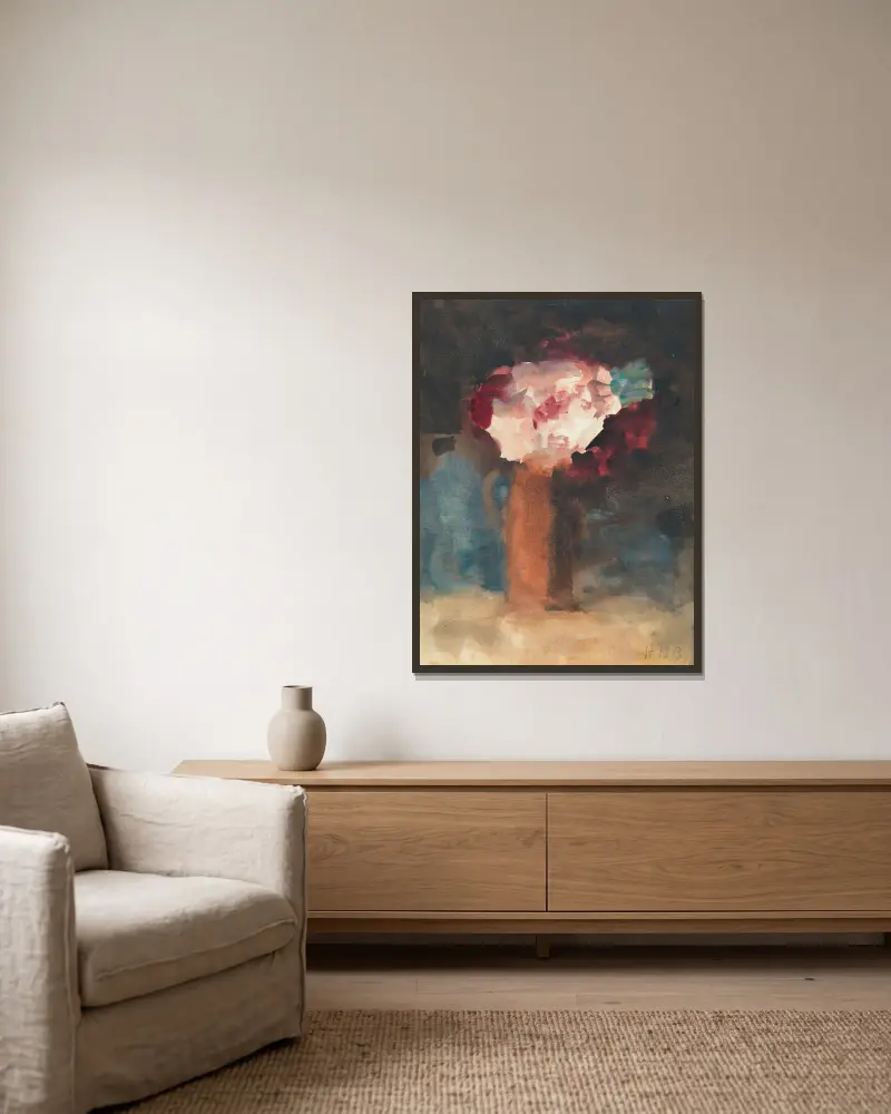 Rosen von Hercules Brabazon Brabazon gerahmt an einer Wand