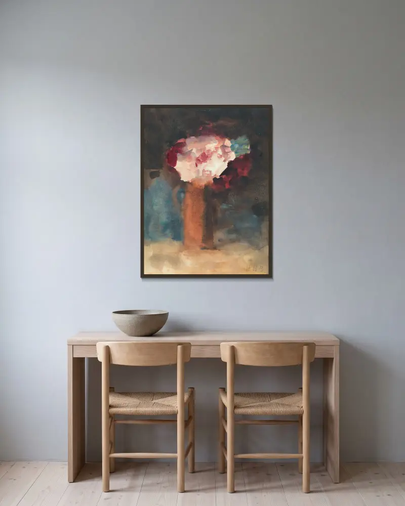 Rosen von Hercules Brabazon Brabazon gerahmt an einer Wand