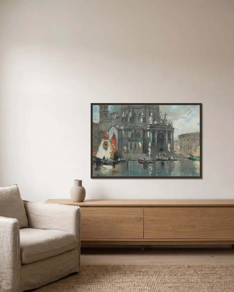 Santa Maria Della Salute, Venice – nr 1 av Hercules Brabazon Brabazon inramad på en vägg