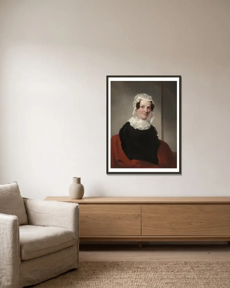Lydia Coit Terry (Mrs. Eliphalet Terry), Samuel Finley Breese Morse v rámu na stěně