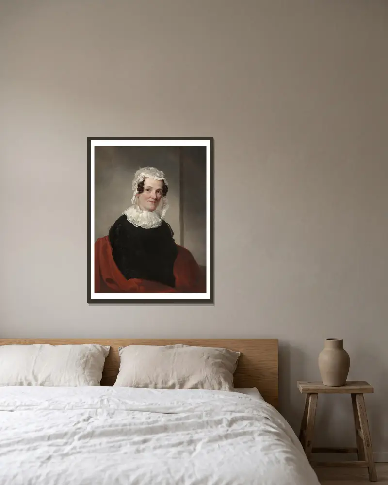 Lydia Coit Terry (Mrs. Eliphalet Terry), Samuel Finley Breese Morse v rámu na stěně