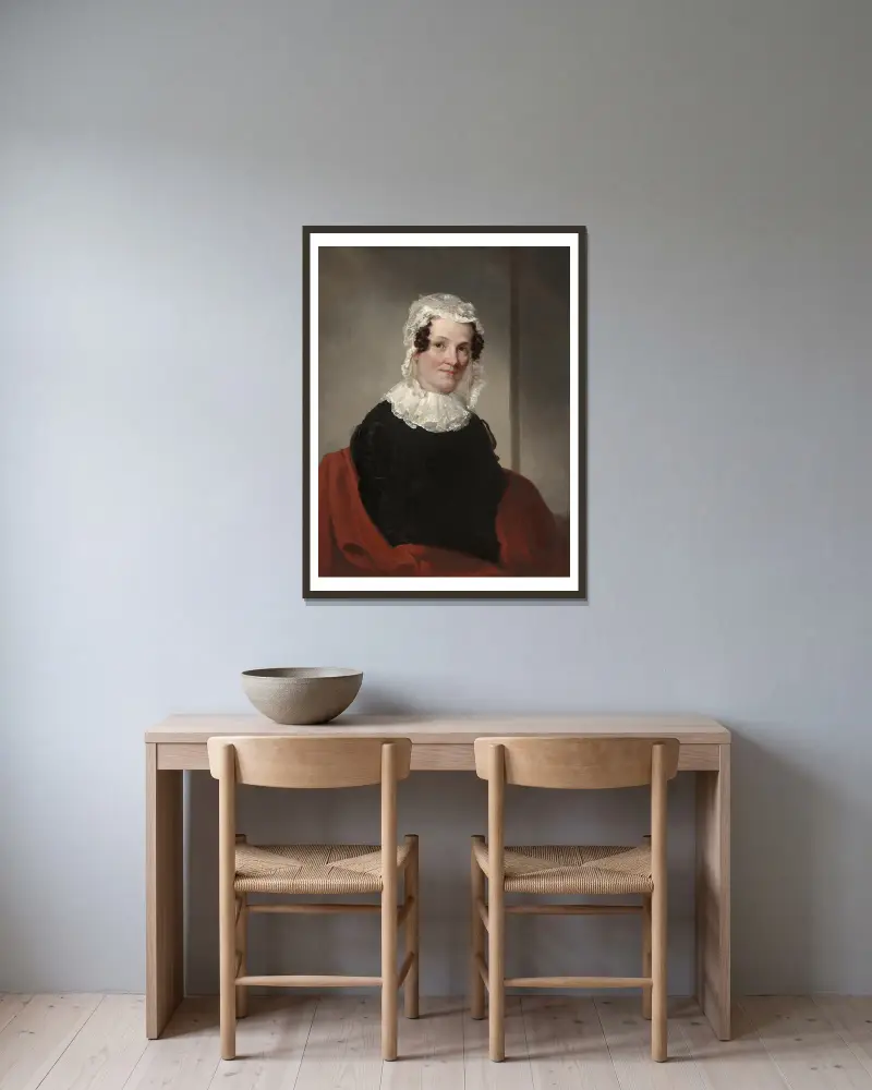 Lydia Coit Terry (Mrs. Eliphalet Terry), Samuel Finley Breese Morse v rámu na stěně