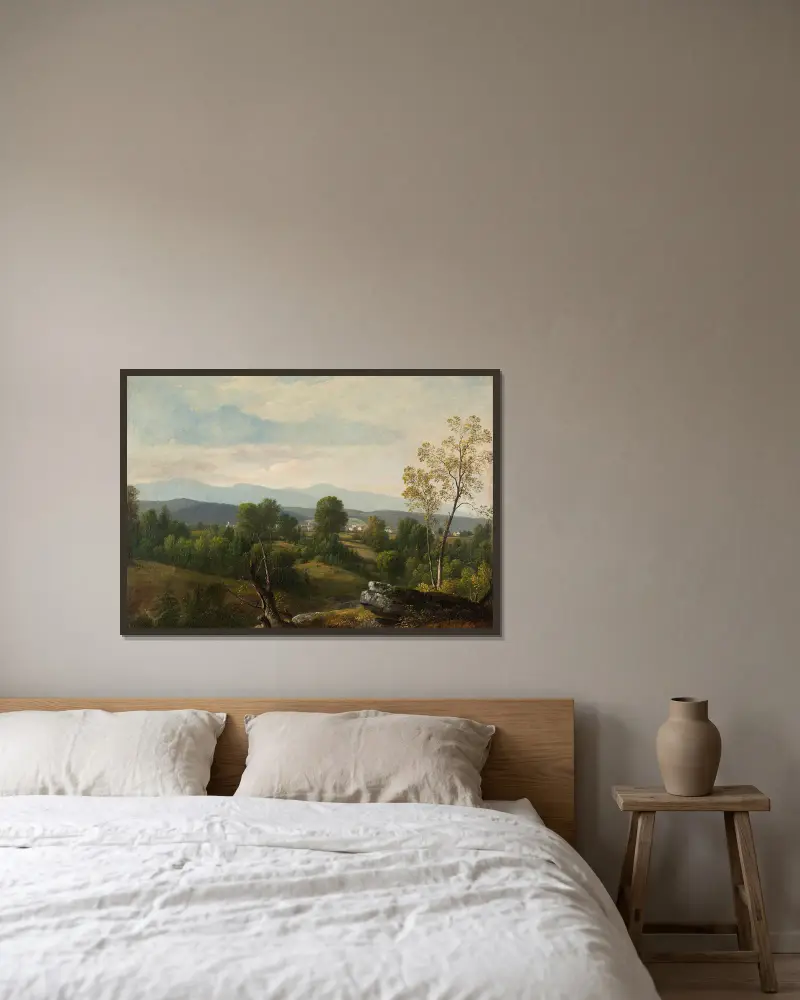 Utsikt över dalen av Asher Brown Durand inramad på en vägg