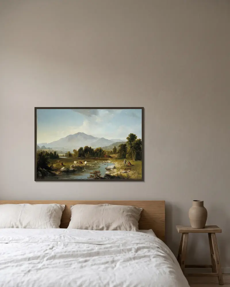 High Point; Shandaken Mountains av Asher Brown Durand inramad på en vägg