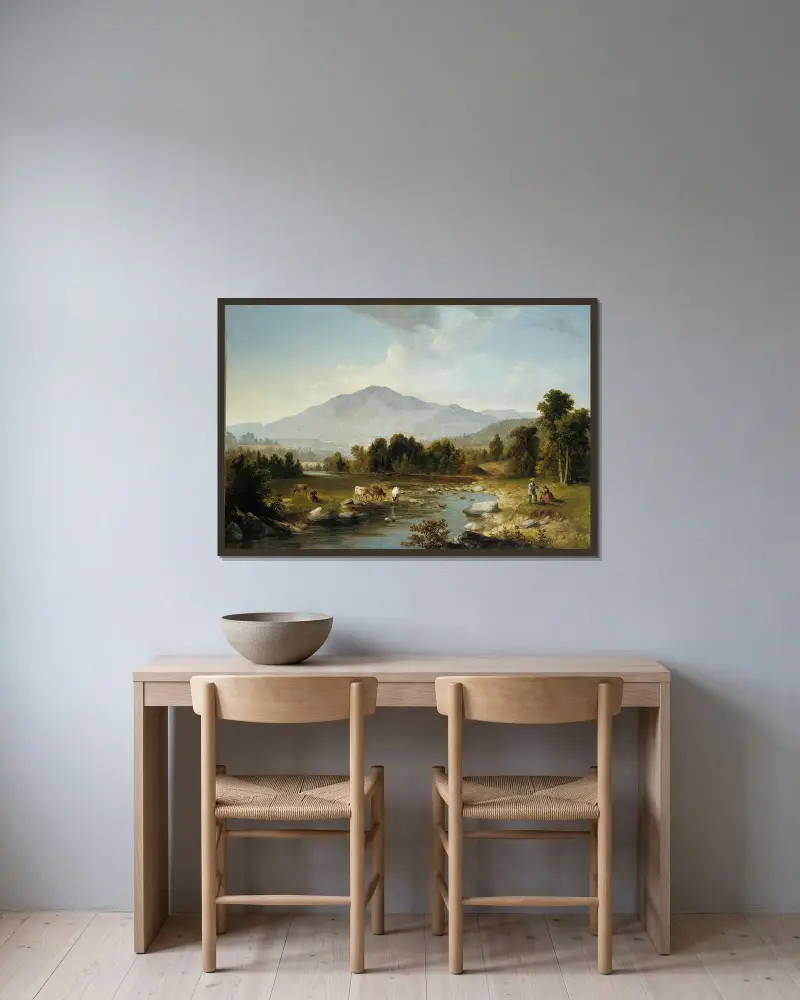 High Point; Shandaken Mountains av Asher Brown Durand inramad på en vägg
