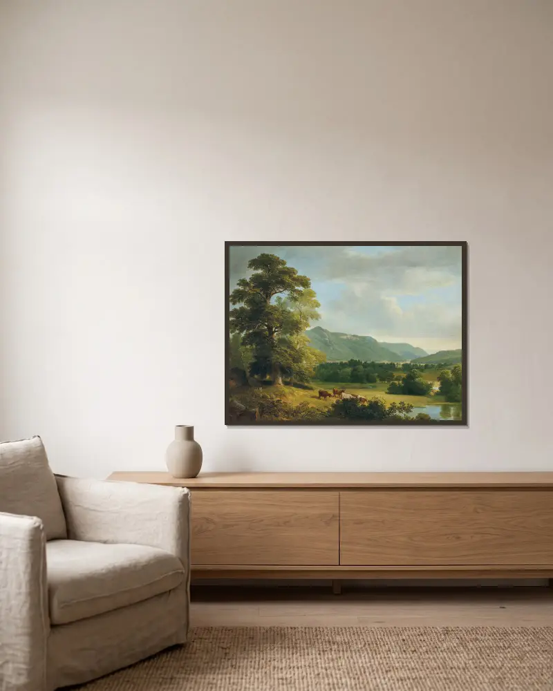 Landscape Study, Dover Plains, New York av Asher Brown Durand inramad på en vägg