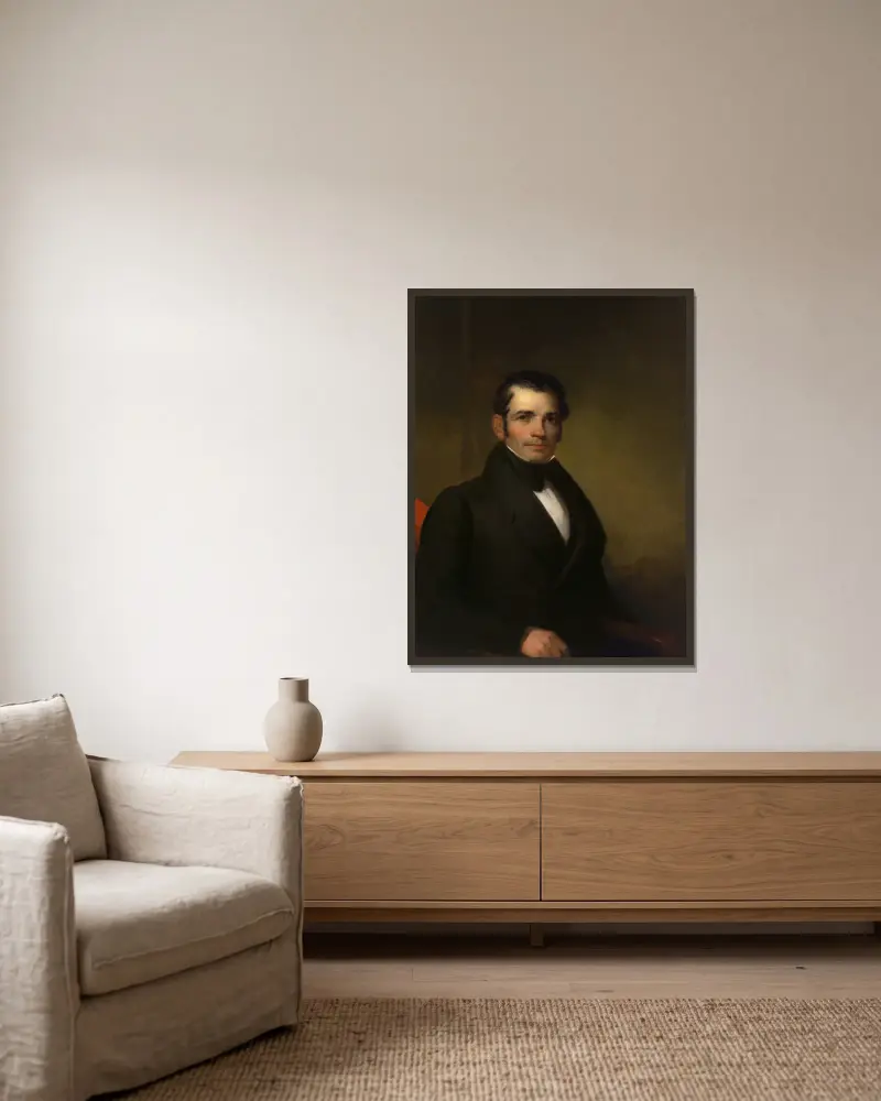 Luman Reed av Asher Brown Durand inramad på en vägg