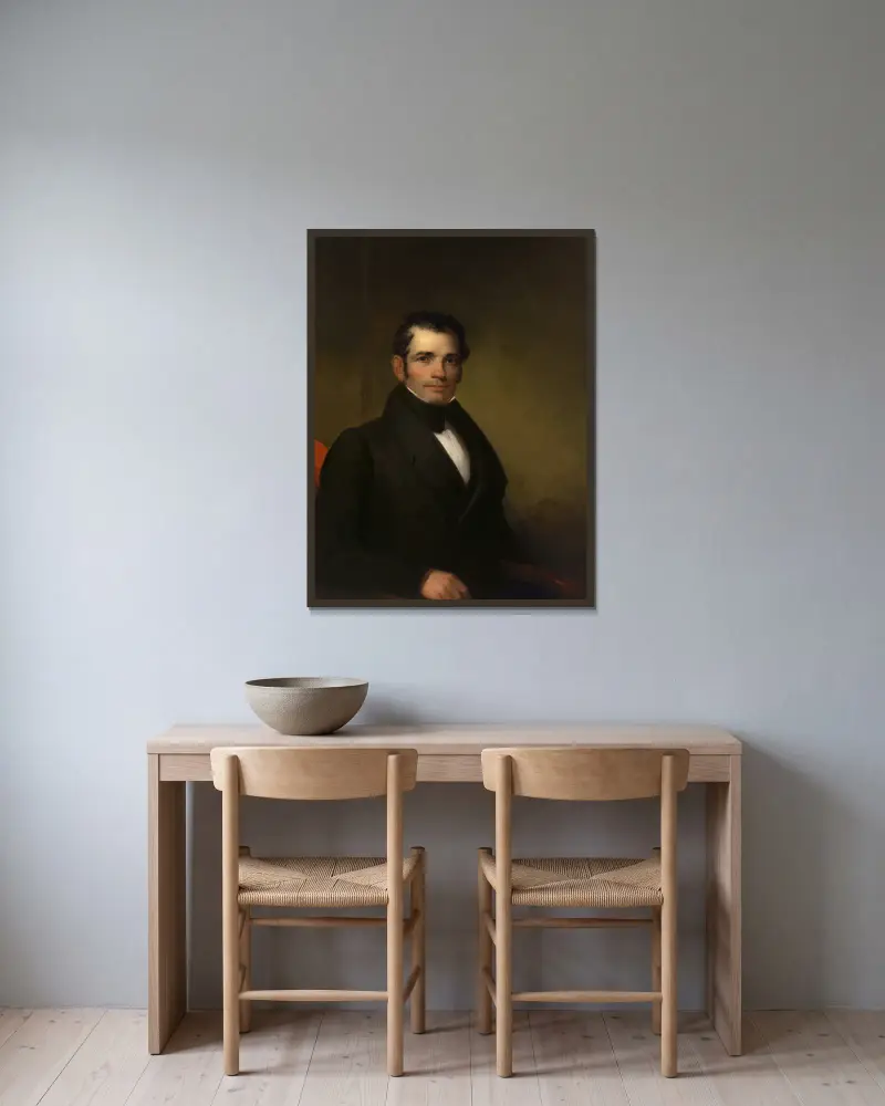 Luman Reed av Asher Brown Durand inramad på en vägg