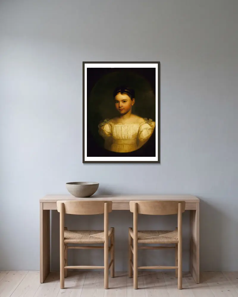 Mary Louisa Adams av Asher Brown Durand inramad på en vägg