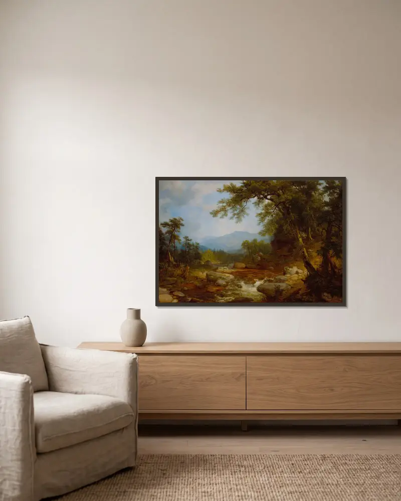 Monument Mountain, Berkshires, Asher Brown Durand v rámu na stěně