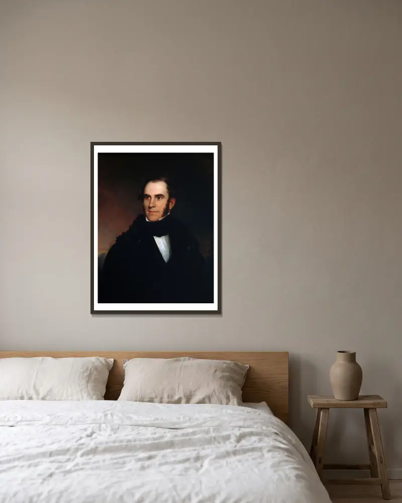 Porträtt av Thomas Cole av Asher Brown Durand inramad på en vägg