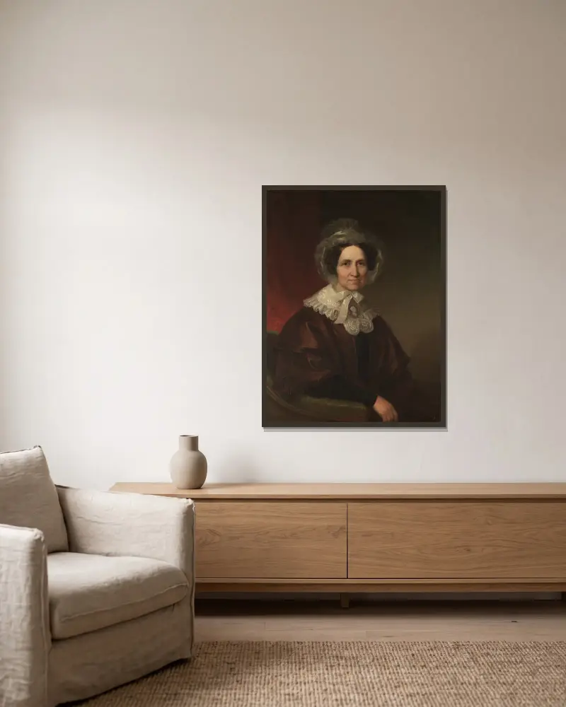 Sarah Eliot Scoville av Asher Brown Durand inramad på en vägg