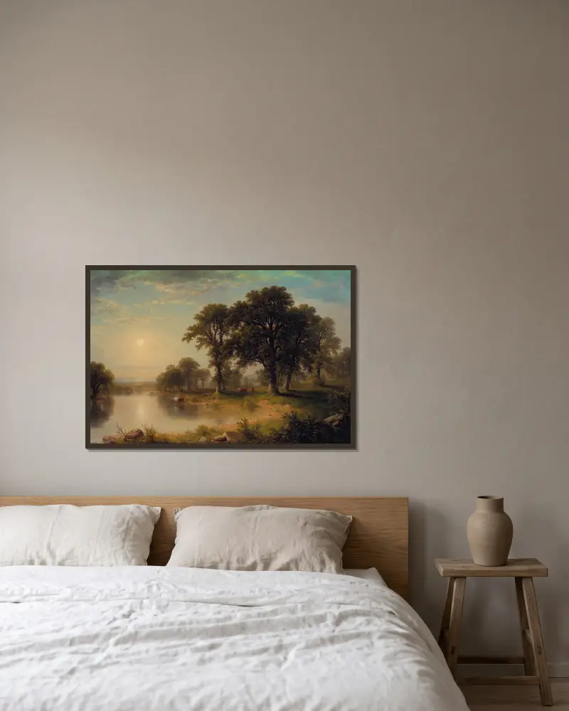 Letní odpoledne, Asher Brown Durand v rámu na stěně