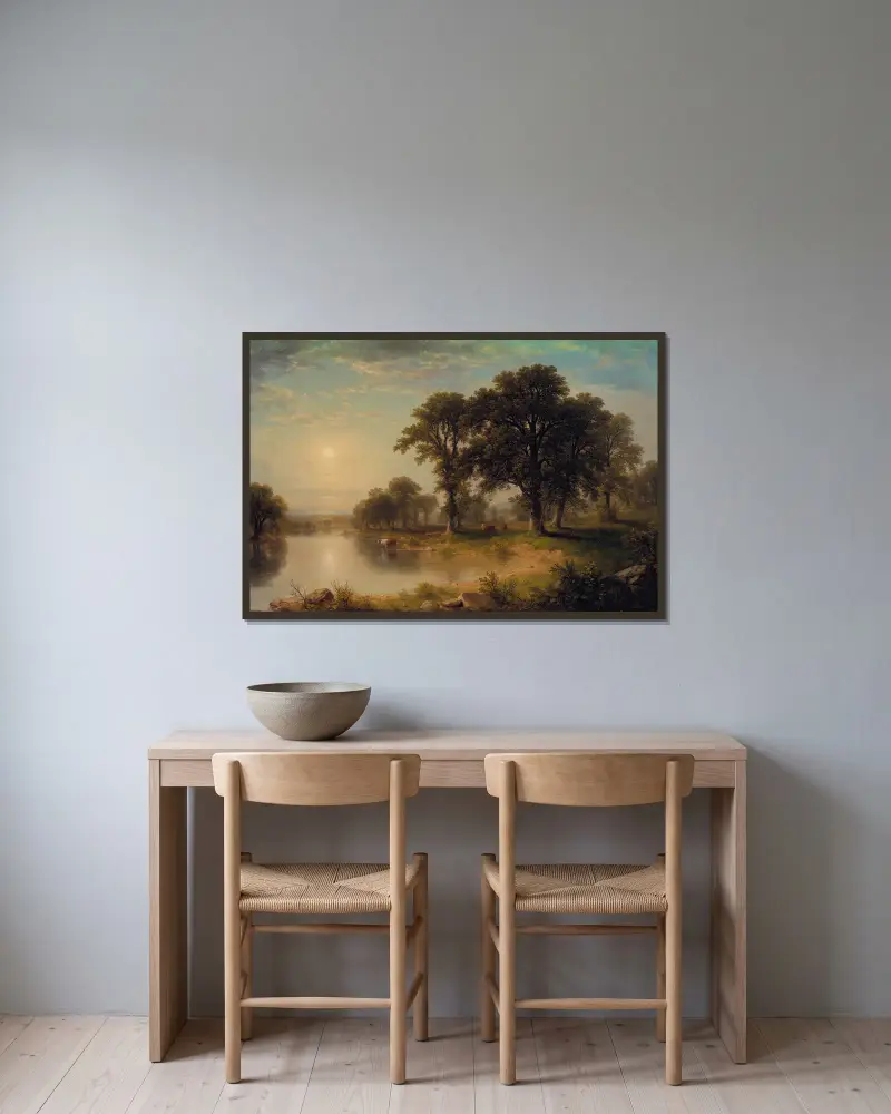 Letní odpoledne, Asher Brown Durand v rámu na stěně