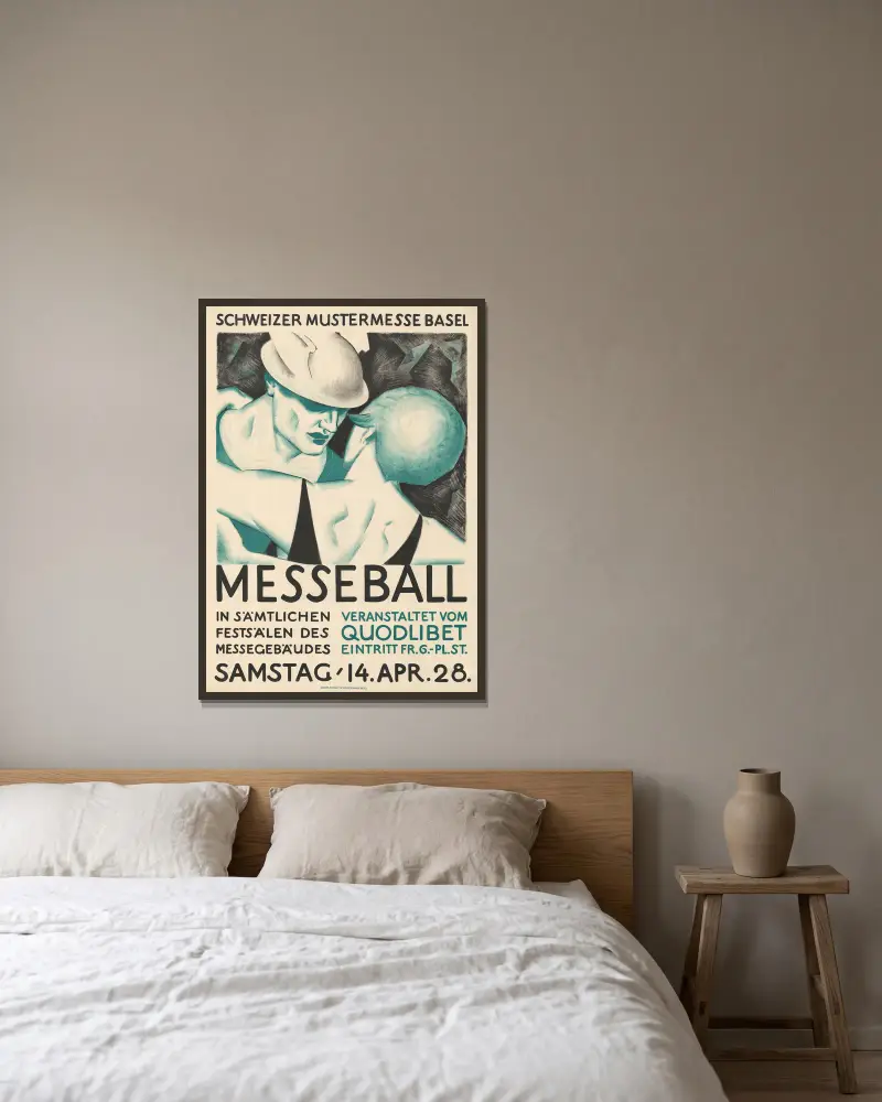 Messeball, Burkhard Mangold v rámu na stěně
