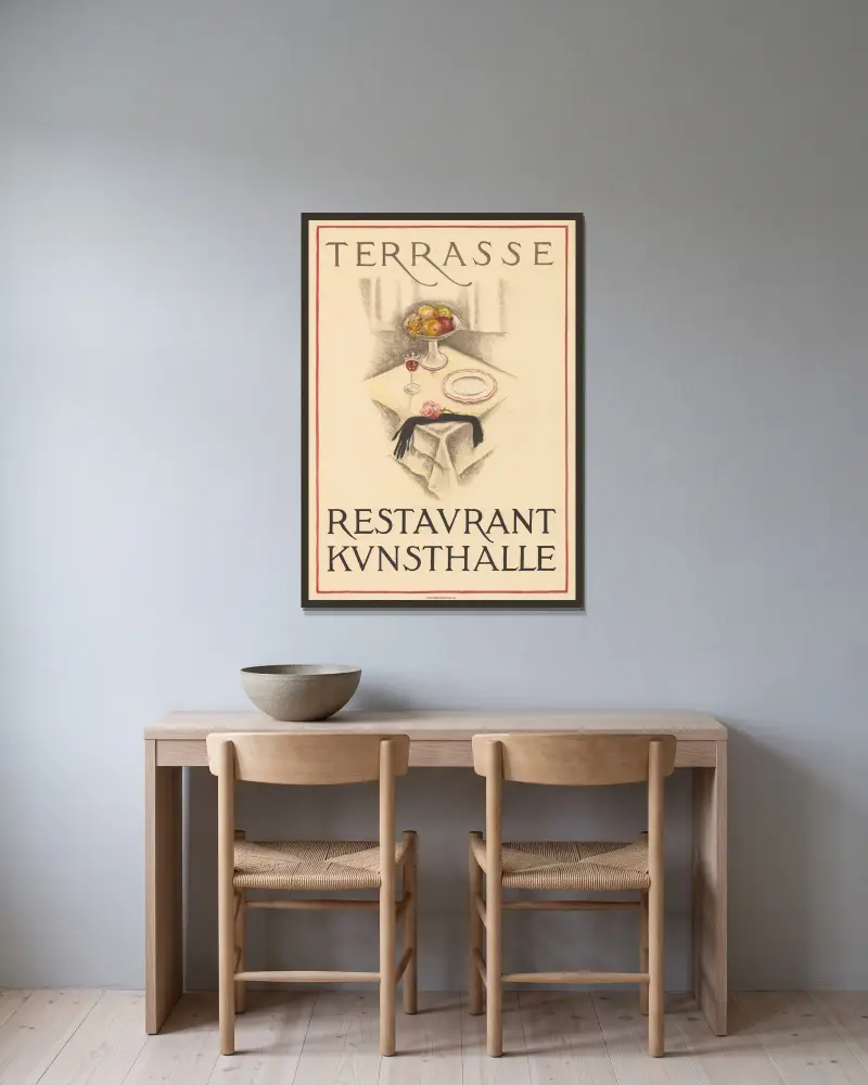 Terrasse – Restaurant Kunsthalle av Burkhard Mangold inramad på en vägg