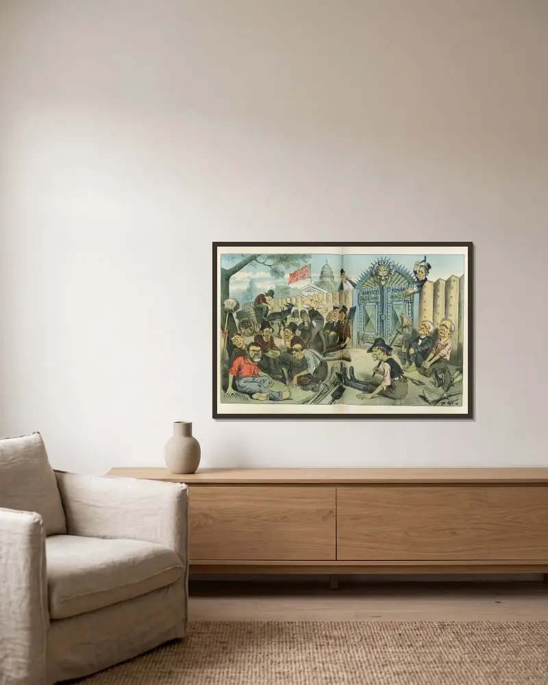 Still waiting von Frederick Burr Opper gerahmt an einer Wand