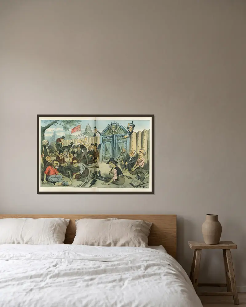 Still waiting von Frederick Burr Opper gerahmt an einer Wand