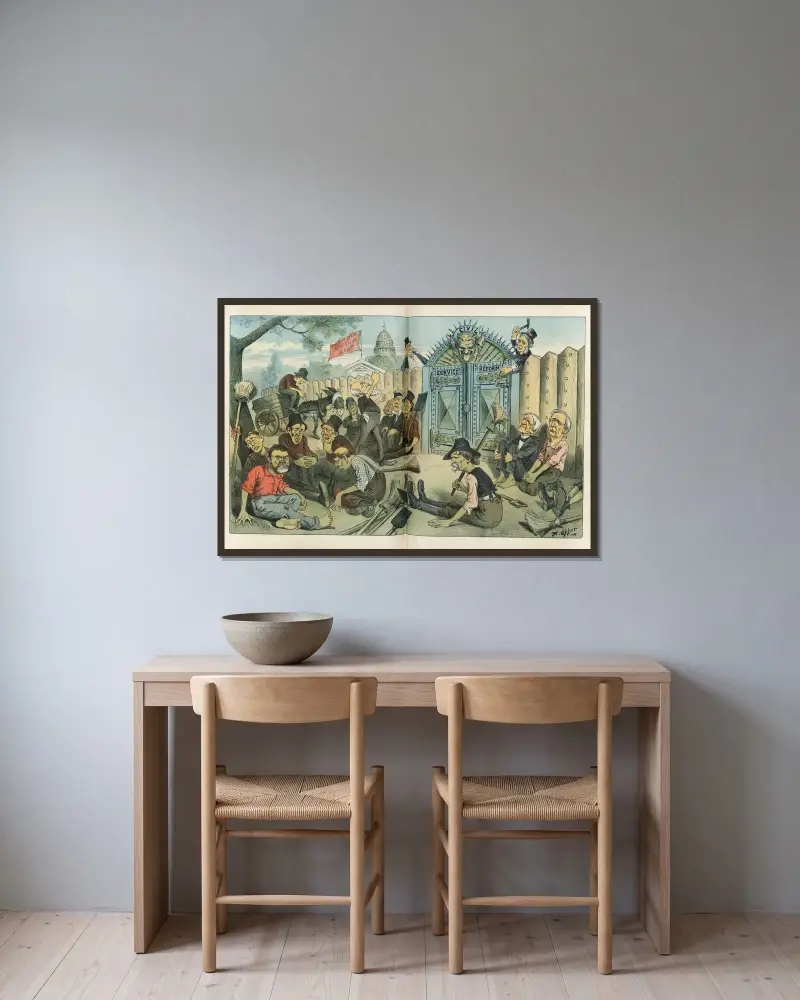 Still waiting von Frederick Burr Opper gerahmt an einer Wand