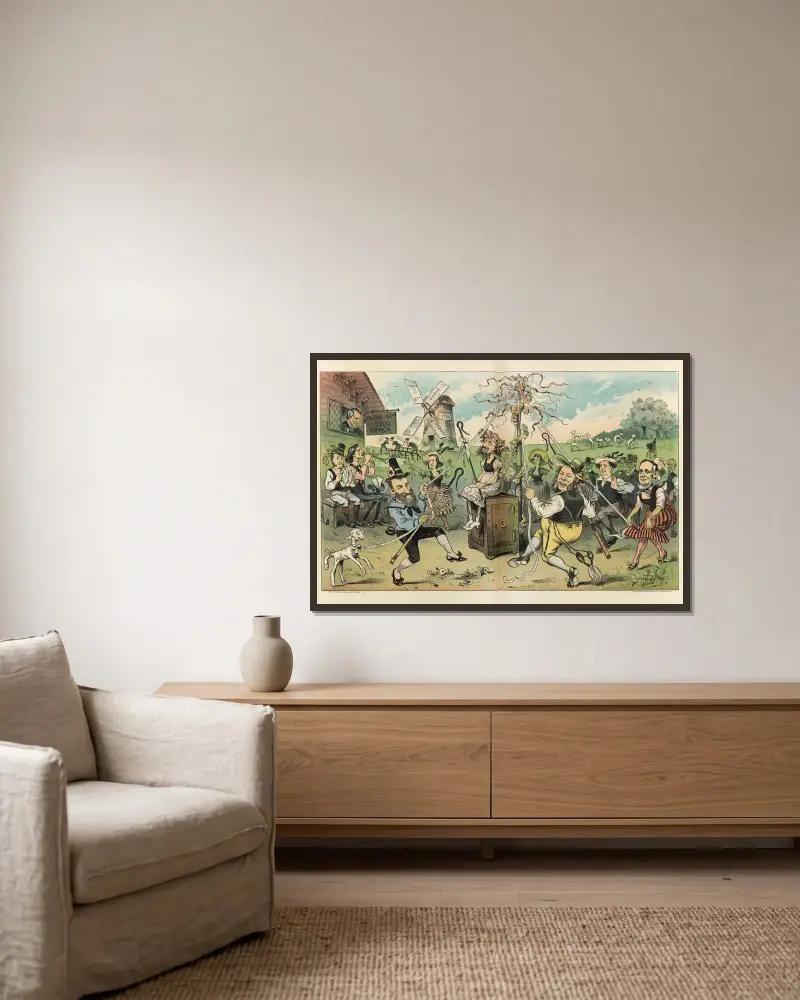 Monopolistův máj, Frederick Burr Opper v rámu na stěně