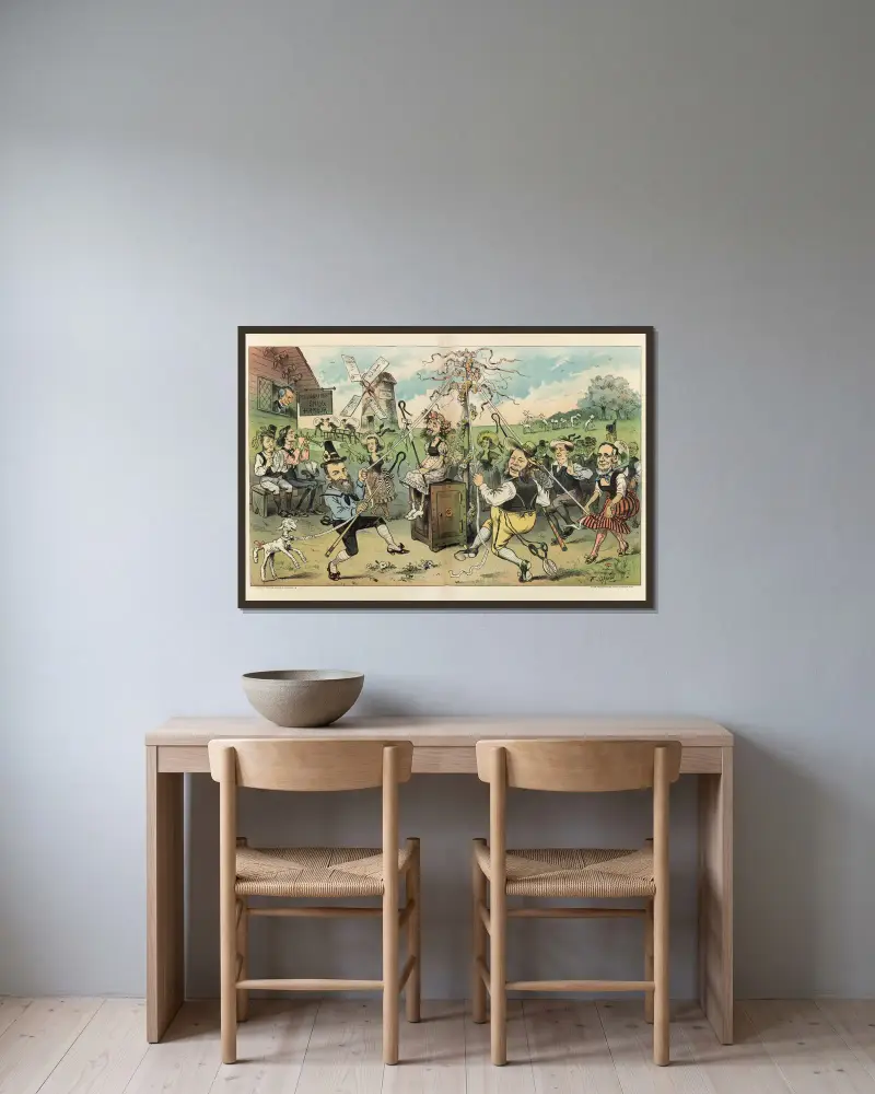 Monopolistův máj, Frederick Burr Opper v rámu na stěně