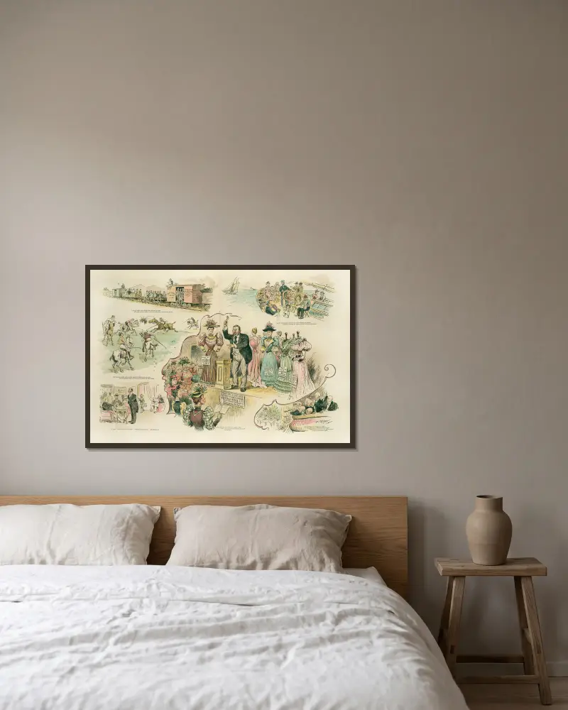 We’ve all got to retrench!, Frederick Burr Opper v rámu na stěně