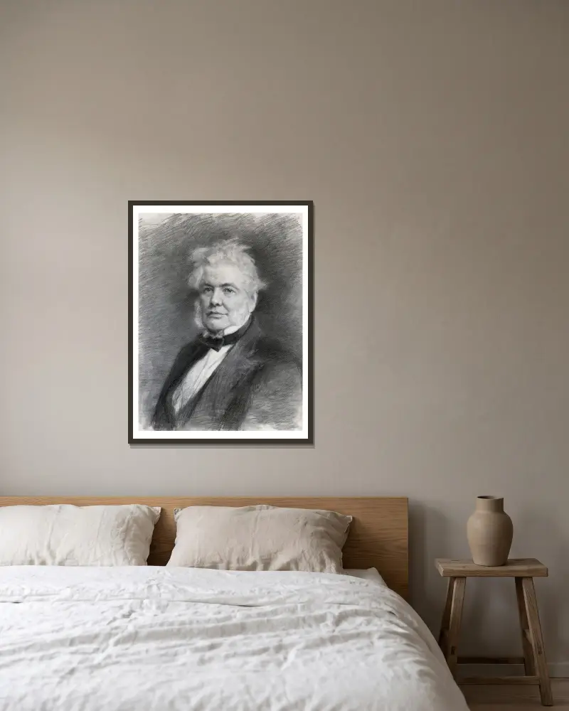 Isaac Butt M.P. (1813-1879), Barrister and Writer av John Butler Yeats inramad på en vägg
