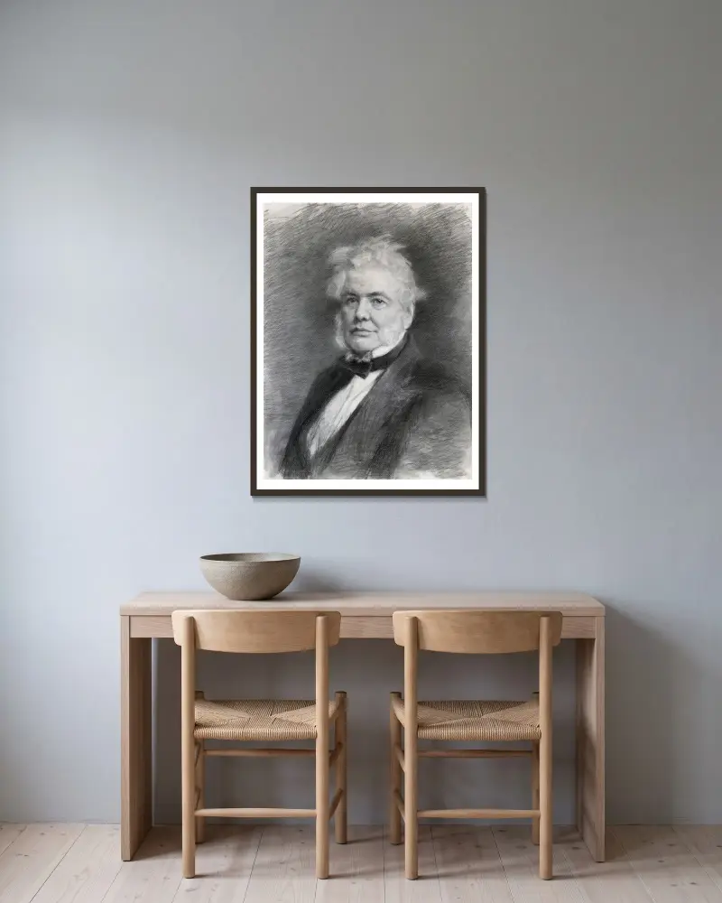 Isaac Butt M.P. (1813-1879), Barrister and Writer av John Butler Yeats inramad på en vägg