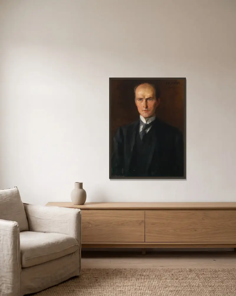 John Quinn av John Butler Yeats inramad på en vägg