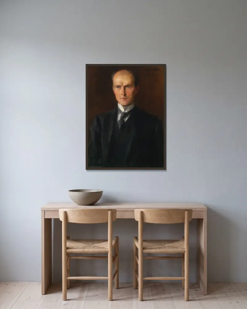 John Quinn av John Butler Yeats inramad på en vägg