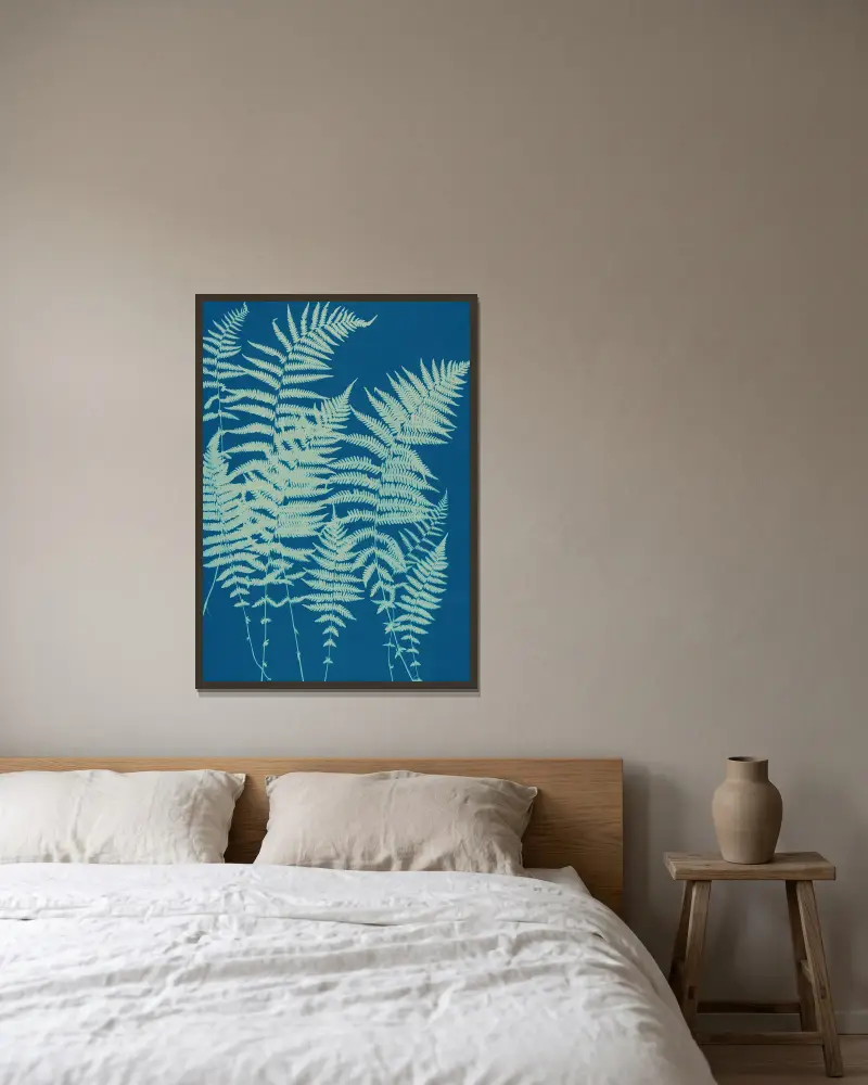 Ferns of Huntington, Long Island Pl.03 von Ella J. C. Hurd gerahmt an einer Wand