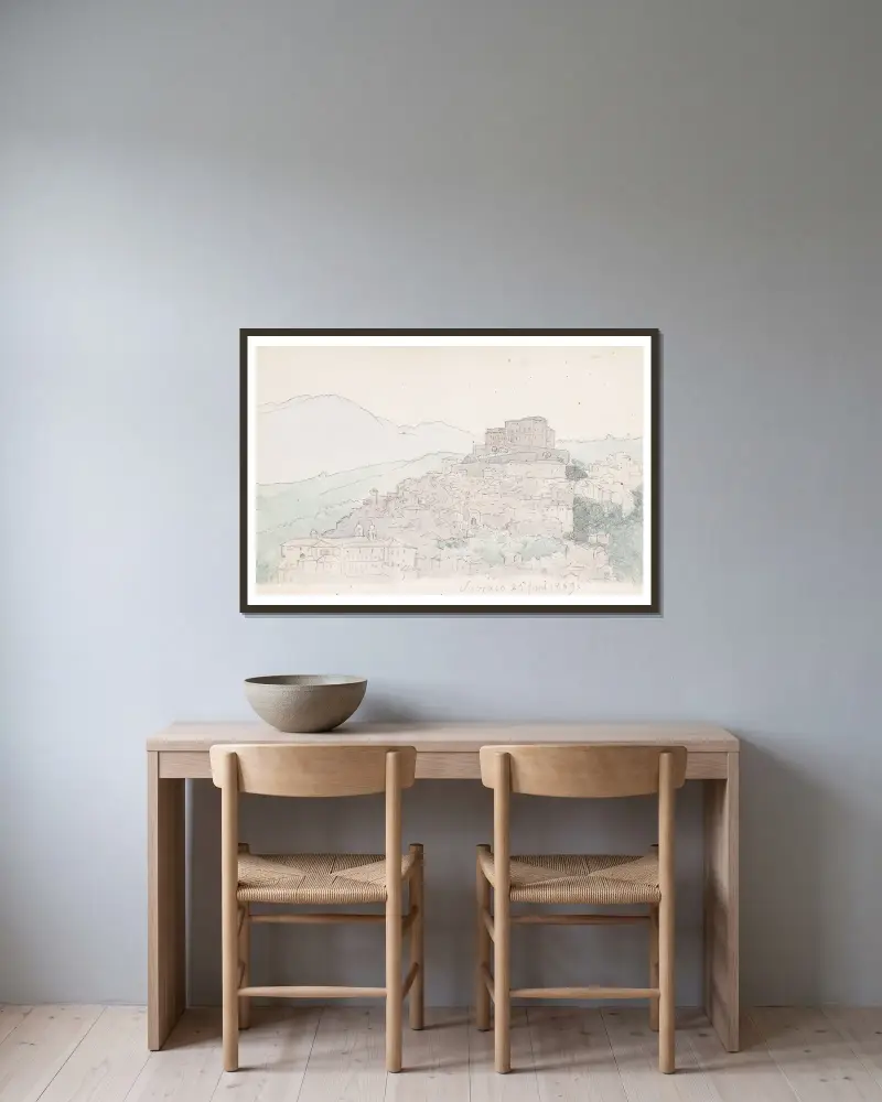 Buschwerk von P. C. Skovgaard gerahmt an einer Wand