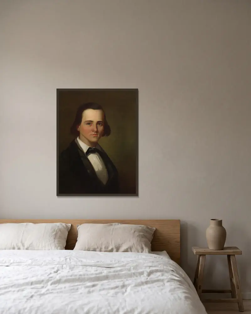 Der Student (Dr. Oscar Fitzland Potter) von George Caleb Bingham gerahmt an einer Wand