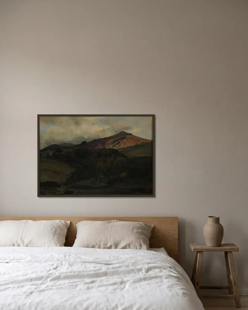 Monte-Cavo av Jean-Baptiste-Camille Corot inramad på en vägg