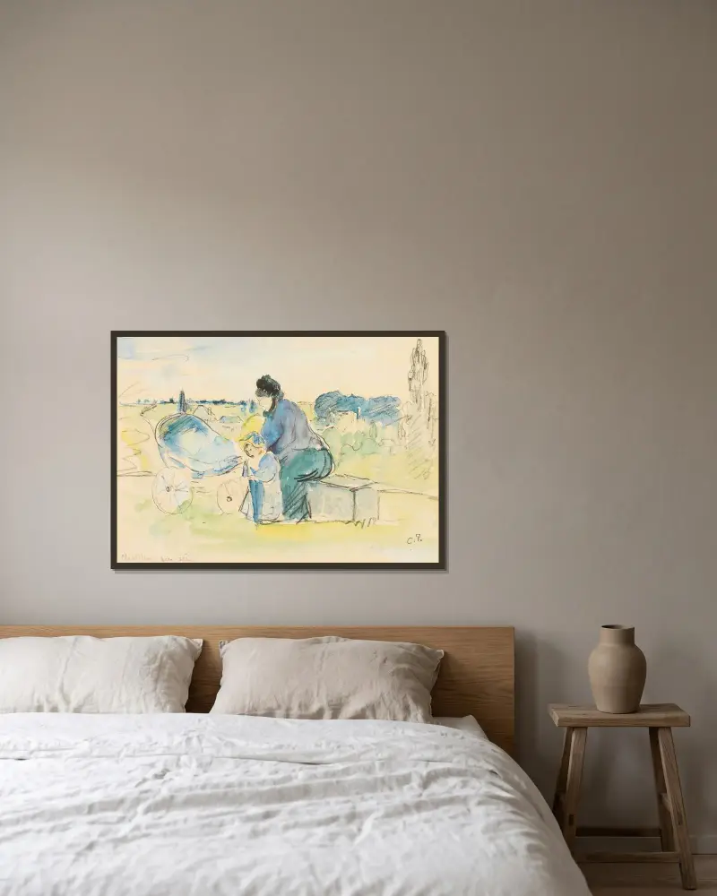W parku, Camille Pissarro w ramie na ścianie
