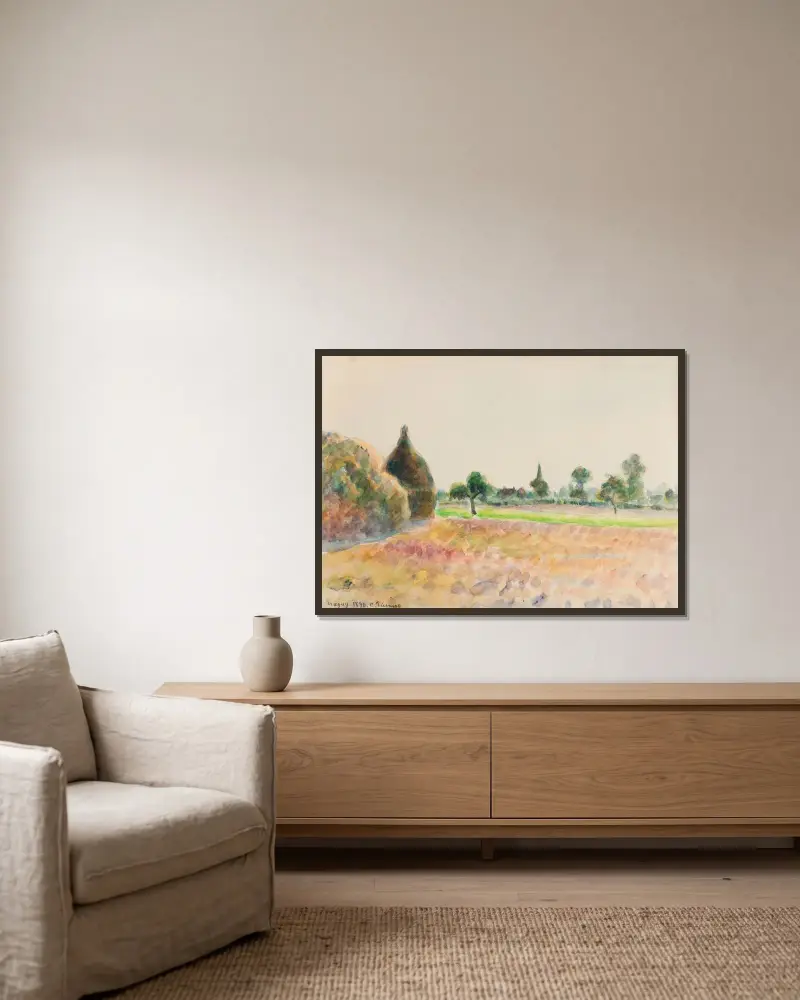Éragny, Camille Pissarro w ramie na ścianie