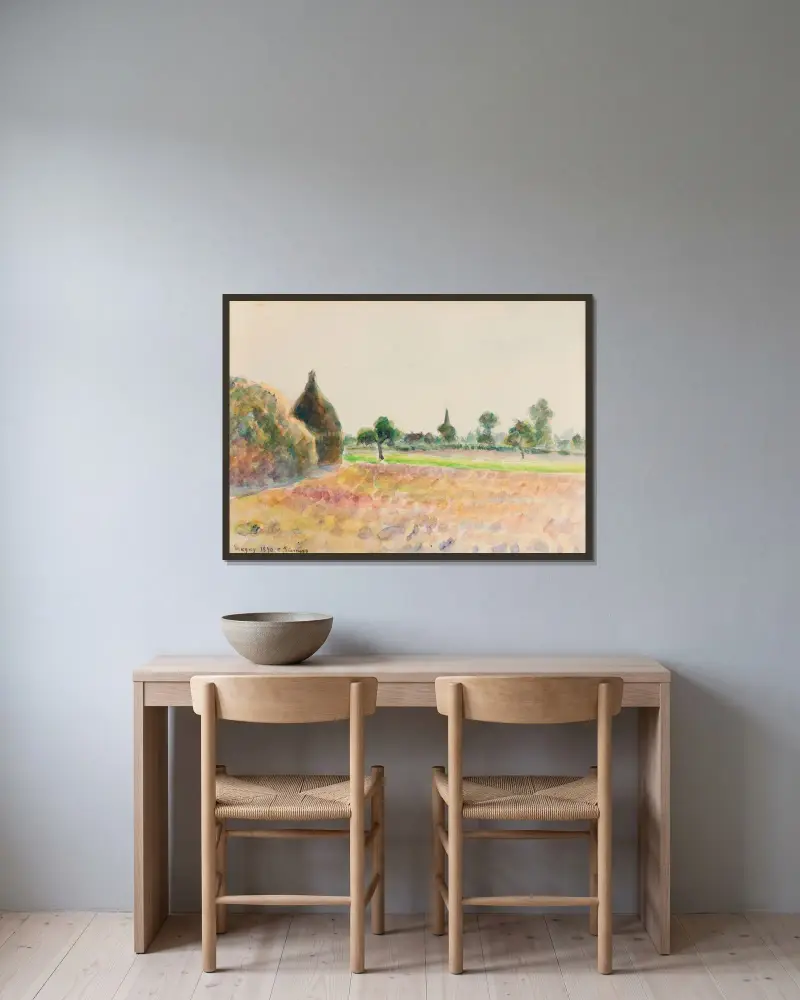 Éragny, Camille Pissarro w ramie na ścianie