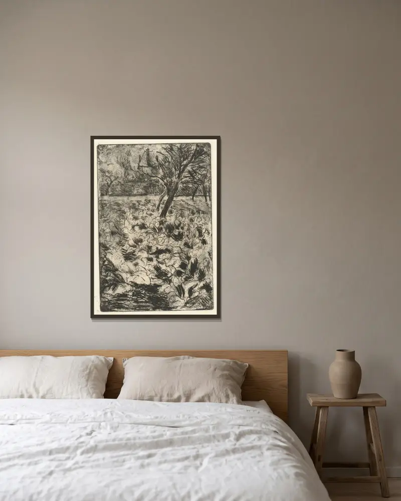 Pole bulw, Camille Pissarro w ramie na ścianie