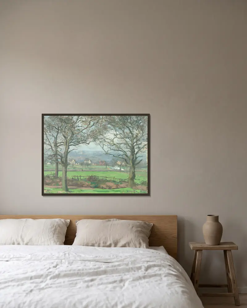 Nära Sydenham Hill av Camille Pissarro inramad på en vägg