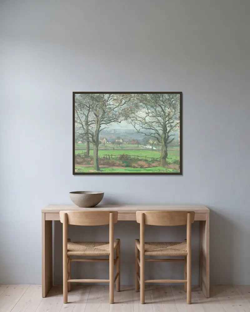 Nära Sydenham Hill av Camille Pissarro inramad på en vägg